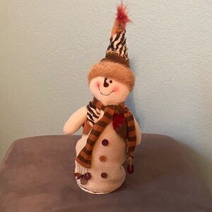Festive Snowman Plush with Scarf and Hat